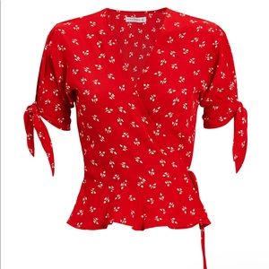 Faithfull The Brand Lucy Floral Wrap Top